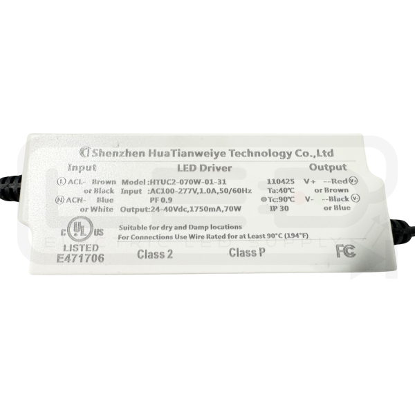 HTUC1-070W-01-31 LED 70W 1250mA Power Driver HTUC2-070W-01-31