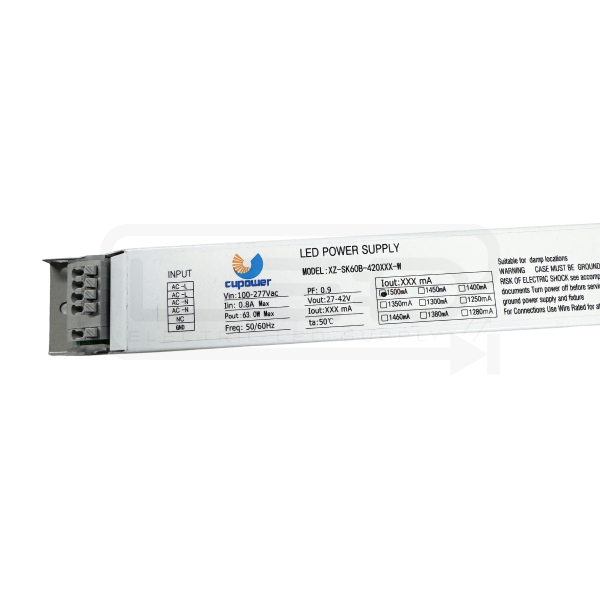XZ-SK60B-420150-W CUPOWER XZ-SK60B-420XXX-W 60W LED 27-42Vo 1500mA